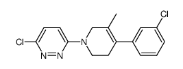 3-chloro-6-[4-(3-chlorophenyl)-3,6-dihydro-5-methyl-1(2 H)-pyridinyl]-pyridazine Structure