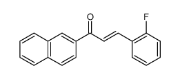 (2E)-1-(2-naphthyl)-3-(2-fluorophenyl)-2-propen-1-one Structure