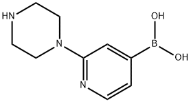 2-(piperazin-1-yl)pyridin-4-ylboronic acid structure