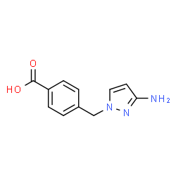 4-[(3-aminopyrazol-1-yl)Methyl]benzoic acid structure