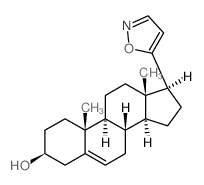 Androst-5-en-3-ol,17-(5-isoxazolyl)-, (3b,17b)- (9CI) Structure