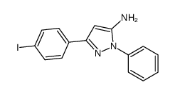 5-(4-碘-苯基)-2-苯基-2H-吡唑-3-胺结构式