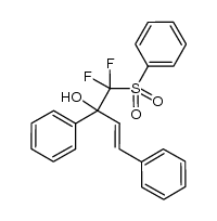 (3E)-1,1-difluoro-2,4-diphenyl-1-(phenylsulfonyl)but-3-en-2-ol Structure