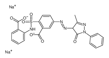 disodium 2-[[[2-carboxylatophenyl]amino]sulphonyl]-5-[[4,5-dihydro-3-methyl-5-oxo-1-phenyl-1H-pyrazol-4-yl]azo]benzoate picture