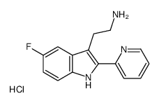 2-(5-FLUORO-2-PYRIDIN-2-YL-1H-INDOL-3-YL)-ETHYLAMINE HYDROCHLORIDE structure