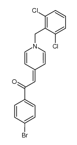 1-(4-bromo-phenyl)-2-[1-(2,6-dichloro-benzyl)-1H-[4]pyridyliden]-ethanone Structure