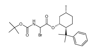 (1R,2S,5R)-2-(1-methyl-1-phenylethyl)-5-methylcyclohexyl((tert-butoxycarbonyl)amino)bromoacetate Structure