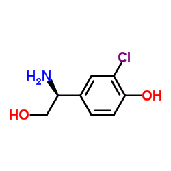 4-[(1S)-1-Amino-2-hydroxyethyl]-2-chlorophenol结构式