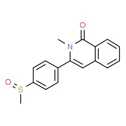 2-METHYL-3-(4-(METHYLSULFINYL)PHENYL)ISOQUINOLIN-1(2H)-ONE结构式