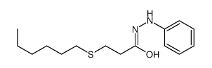 3-hexylsulfanyl-N'-phenylpropanehydrazide Structure