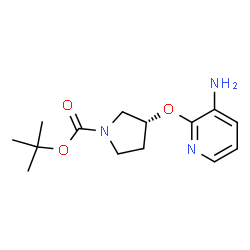 (R)-tert-Butyl 3-(3-aminopyridin-2-yloxy)pyrrolidine-1-carboxylate结构式