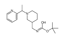 [1-(1-Pyridin-2-yl-ethyl)-piperidin-3-ylmethyl]-carbamic acid tert-butyl ester structure