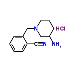 2-(3-Amino-piperidin-1-ylmethyl)-benzonitrile hydrochloride Structure