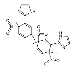 1-methyl-4-nitro-5-imidazolyl-4-iodophenyl sulfone结构式