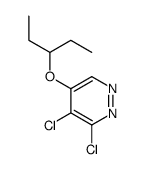 3,4-dichloro-5-pentan-3-yloxypyridazine Structure