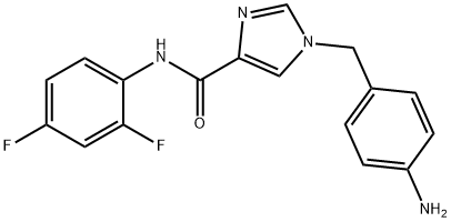 1-[(4-aminophenyl)methyl]-N-(2,4-difluorophenyl)-1H-imidazole-4-carboxamide Structure