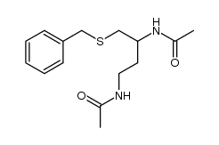 N,N'-(4-(benzylthio)butane-1,3-diyl)diacetamide Structure