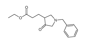 1-benzyl-4-(3-ethoxycarbonylpropyl)-3-pyrrolidone Structure