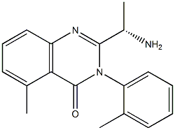 (S)-2-(1-aMinoethyl)-5-Methyl-3-(o-tolyl)quinazolin-4(3H)-one结构式