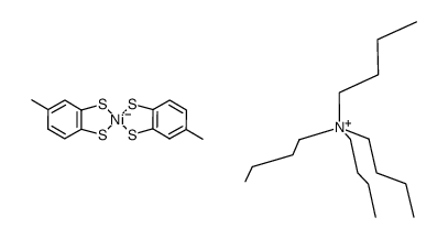 Tetrabutylammonium bis(4-methyl-1,2-benzenedithiolato)nickelate structure