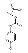 (2S)-2-[(4-chlorophenyl)carbamoyloxy]propanoic acid Structure