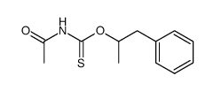 O-(1-phenylpropan-2-yl) acetylcarbamothioate结构式