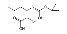 2-hydroxy-3-[(2-methylpropan-2-yl)oxycarbonylamino]hexanoic acid Structure