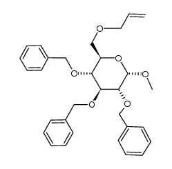 methyl 2,3,4-tri-O-benzyl-6-O-(prop-2'-enyl)-&alpha;-D-glucopyranoside结构式