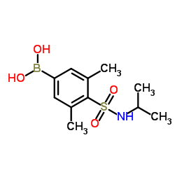 (4-(N-isopropylsulfamoyl)-3,5-dimethylphenyl)boronic acid structure