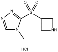 3-(Azetidine-3-sulfonyl)-4-methyl-4H-1,2,4-triazole hydrochloride structure