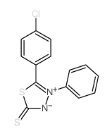 1,3,4-Thiadiazolium,5-(4-chlorophenyl)-4-phenyl-2-thioxo-, inner salt Structure