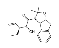 (2R,3S)-1-((3aS,8aR)-2,2-dimethyl-8,8a-dihydro-2H-indeno[1,2-d]oxazol-3(3aH)-yl)-3-ethyl-2-hydroxypent-4-en-1-one Structure