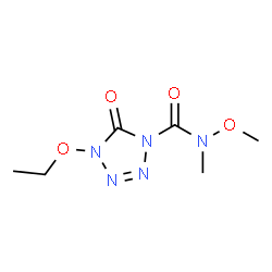 1H-Tetrazole-1-carboxamide,4-ethoxy-4,5-dihydro-N-methoxy-N-methyl-5-oxo-(9CI)结构式