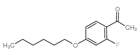 2'-FLUORO-4'-HEXYLOXYACETOPHENONE structure