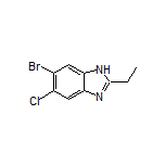 6-Bromo-5-chloro-2-ethylbenzimidazole Structure