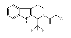 2-氯-1-[1-(三氟甲基)-1,3,4,9-四氢-2H-beta-二氮芴-2-基]-1-乙酮结构式