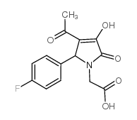 [3-乙酰基-2-(4-氟-苯基)-4-羟基-5-氧代-2,5-二氢-吡咯-1-基]-乙酸结构式