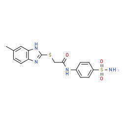 2-[(5-methyl-1H-benzimidazol-2-yl)sulfanyl]-N-(4-sulfamoylphenyl)acetamide结构式