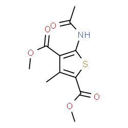 5-Acetylamino-3-methyl-thiophene-2,4-dicarboxylic acid dimethyl ester结构式