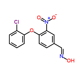 (E)-1-[4-(2-Chlorophenoxy)-3-nitrophenyl]-N-hydroxymethanimine Structure