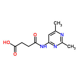 N-(2,6-DIMETHYL-PYRIMIDIN-4-YL)-SUCCINAMIC ACID结构式