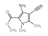 1H-Pyrrole-2-carboxylicacid,3-amino-4-cyano-1,5-dimethyl-,methylester结构式