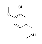 N-METHYL-(3-CHLORO-4-METHOXY)BENZYLAMINE结构式