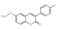 3-(4-iodophenyl)-6-methoxychromen-2-one结构式