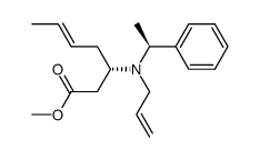 (3S,5E,αS)-methyl 3-(N-allyl-N-α-methylbenzylamino)-hept-5-enoate结构式