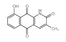 Benzo[g]quinoline-2,5,10(1H)-trione,9-hydroxy-3-methyl- Structure