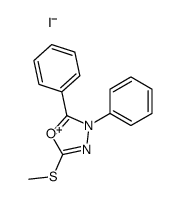 5-methylsulfanyl-2,3-diphenyl-1,3,4-oxadiazol-3-ium,iodide结构式