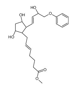 (Z)-7-[(1R)-3α,5α-Dihydroxy-2β-[(E,R)-4-phenoxy-3-hydroxy-1-butenyl]cyclopentan-1α-yl]-5-heptenoic acid methyl ester结构式