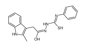 1-[[2-(2-methyl-1H-indol-3-yl)acetyl]amino]-3-phenylthiourea结构式