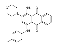 1-amino-4-(4-methylanilino)-2-morpholin-4-ylanthracene-9,10-dione结构式